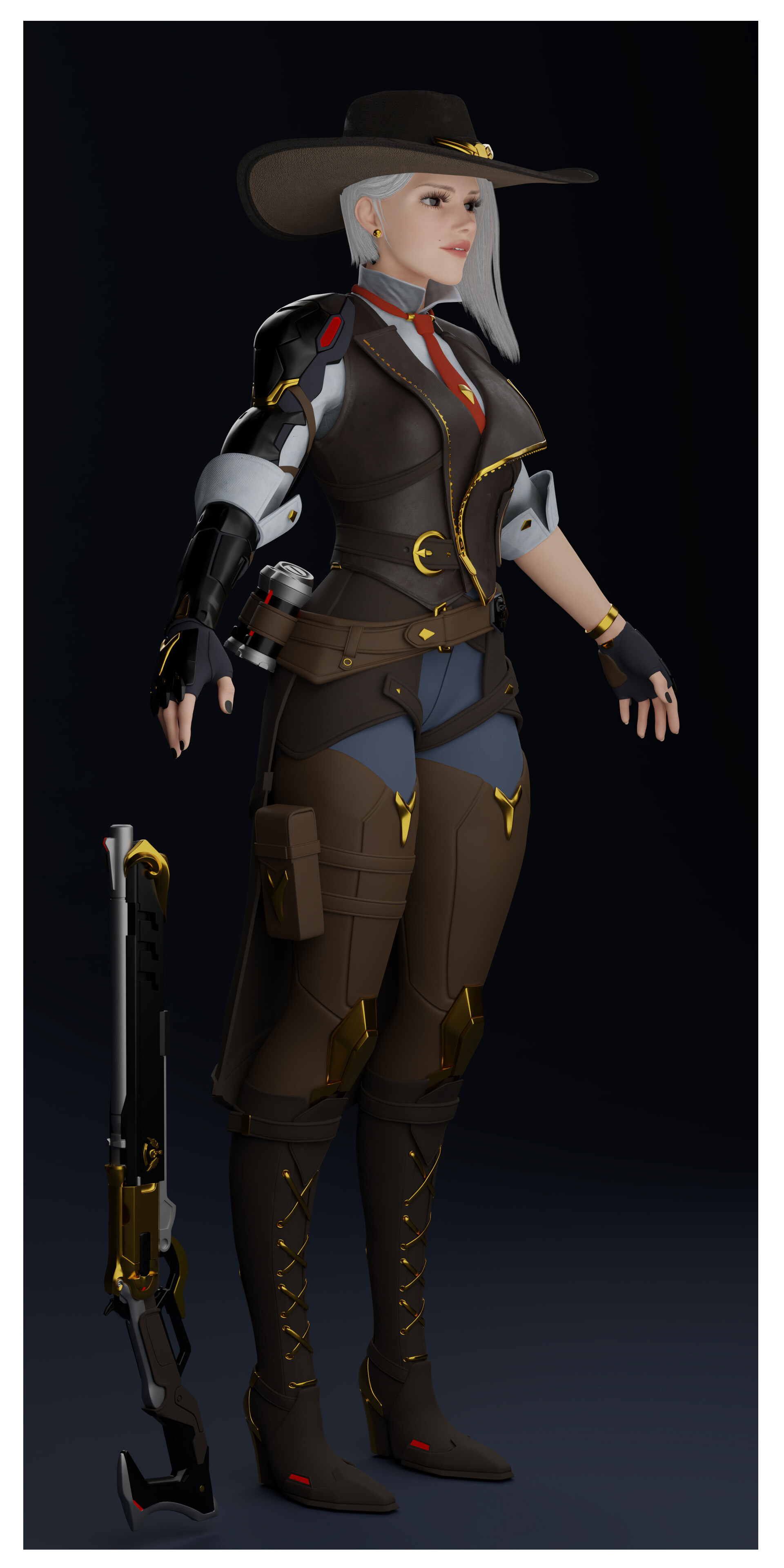 Ash 3D Character - View 2